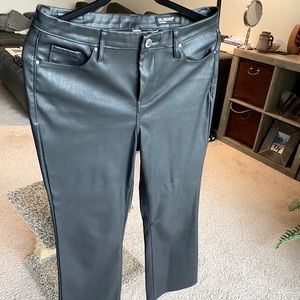 Faux leather pants